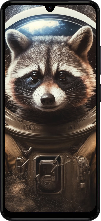 Силиконовый чехол Raccoon austronaut для Xiaomi Redmi A5 4G - 5581u-3926 изображение 