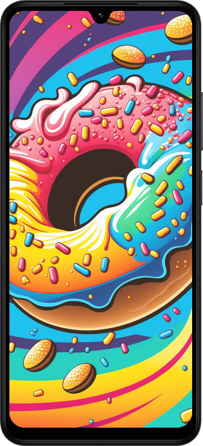 Силиконовый чехол Пончик радуга для Xiaomi Redmi A5 4G - 5584u-3926 изображение 