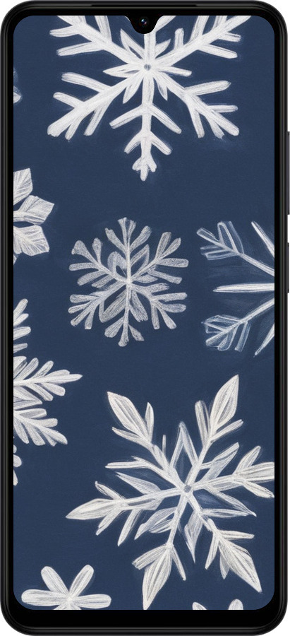 Силиконовый чехол Снежинки для Xiaomi Redmi A5 4G - 5821u-3926 изображение 