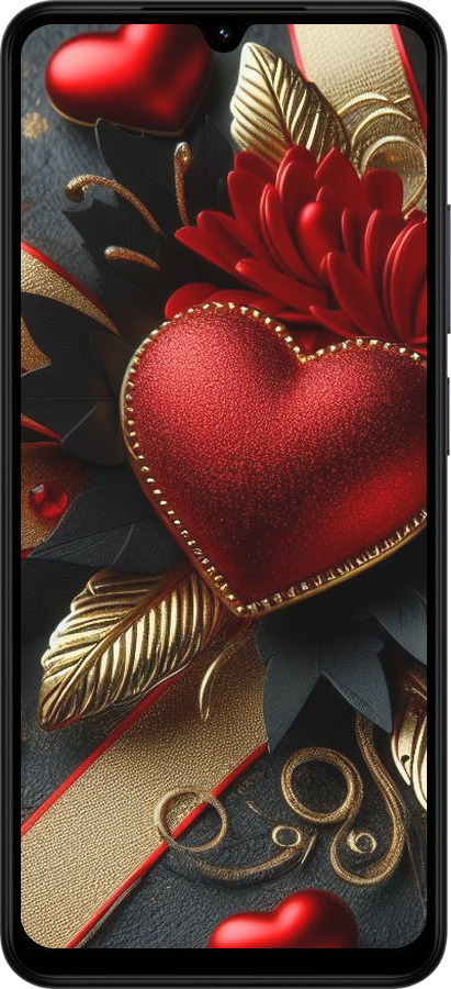 Силиконовый чехол Сердечки v2 для Xiaomi Redmi A5 4G - 5832u-3926 изображение 