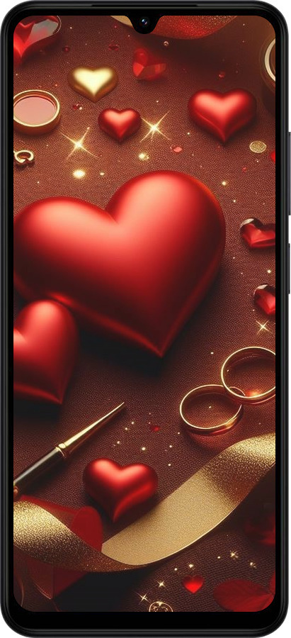 Силиконовый чехол Сердечки v3 для Xiaomi POCO C71 4G - 5833u-4146 изображение 