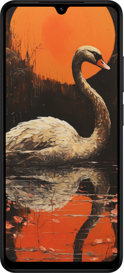 Силіконовий чехол Лебідь для Xiaomi Redmi A5 4G - 5964u-3926 изображение 