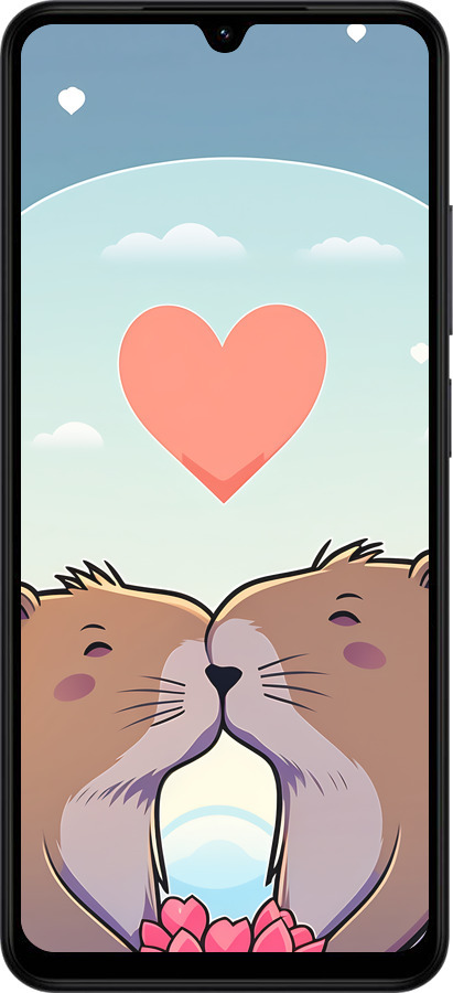 Силиконовый чехол Капибара любовь для Xiaomi Redmi A5 4G - 6027u-3926 изображение 