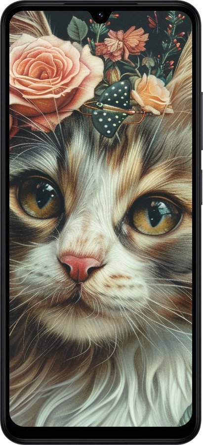 Силиконовый чехол Cats and flowers для Xiaomi Redmi A5 4G - 6069u-3926 изображение 
