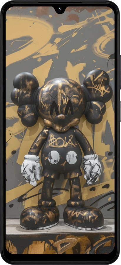 Силиконовый чехол Bronze kaws для Xiaomi Redmi A5 4G - 6097u-3926 изображение 