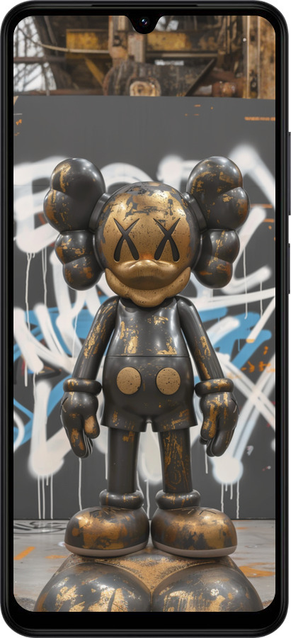 Силиконовый чехол Bronze kaws v3 для Xiaomi Redmi A5 4G - 6099u-3926 изображение 