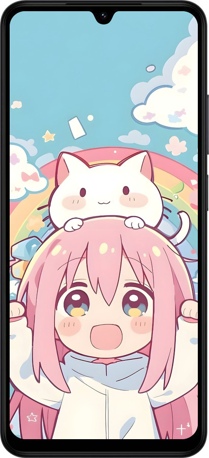 Силиконовый чехол Девочка аниме радуга для Xiaomi Redmi A5 4G - 6304u-3926 изображение 