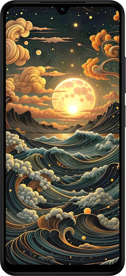 Силіконовий чехол Арт волны для Xiaomi Redmi A5 4G - 6332u-3926 изображение 