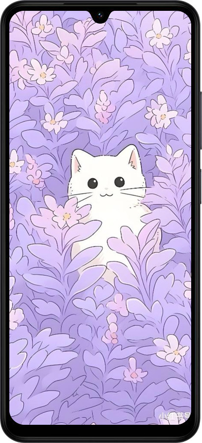 Силиконовый чехол Котик в цветах для Xiaomi Redmi A5 4G - 6390u-3926 изображение 