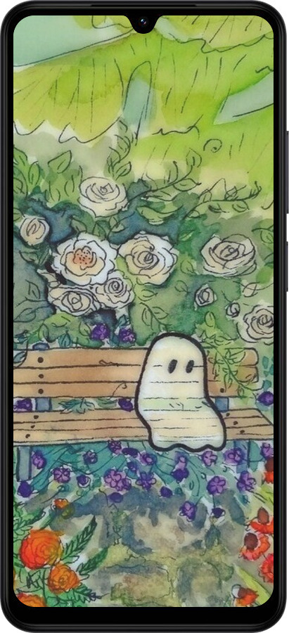 Силіконовий чехол Сумний привид для Xiaomi POCO C71 4G - 6403u-4146 изображение 