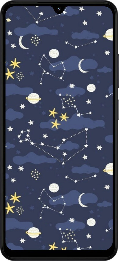 Силиконовый чехол Астрономический узор. Милый дизайн мультяшной вселенной для Xiaomi Redmi A5 4G - 6446u-3926 изображение 