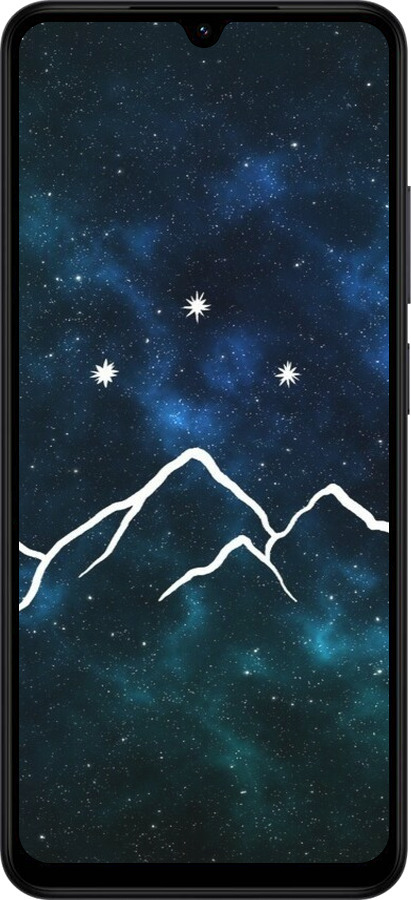 Силиконовый чехол Горы и звезды нарисованы на фоне галактики для Xiaomi Redmi A5 4G - 6490u-3926 изображение 