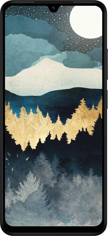 Силиконовый чехол Ночной пейзаж с лесом и горами для Xiaomi Redmi A5 4G - 6493u-3926 изображение 