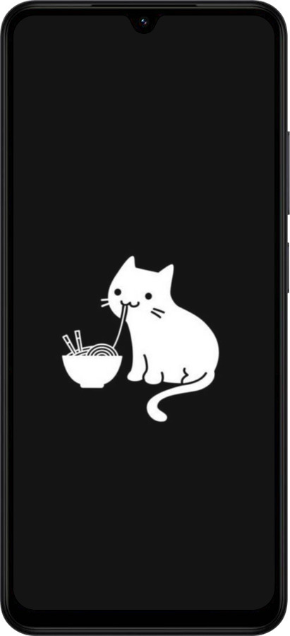 Силіконовий чехол Милий кіт на чорному фоні для Xiaomi Redmi A5 4G - 6528u-3926 изображение 