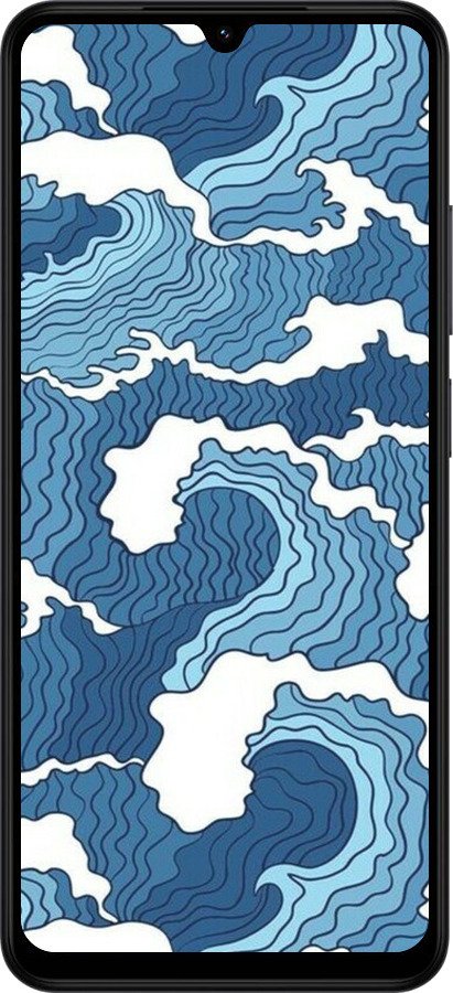 Силиконовый чехол Абстрактный рисунок морских волн для Xiaomi POCO C71 4G - 6538u-4146 изображение 