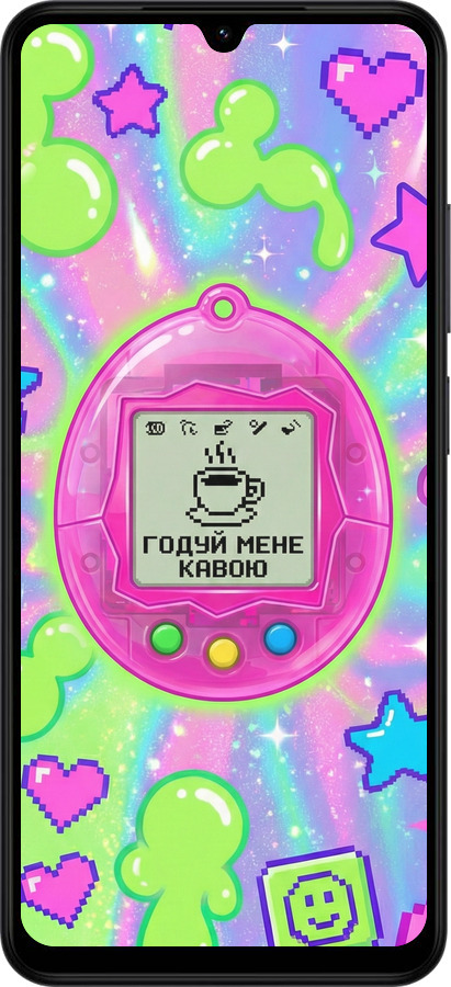 Силиконовый чехол Y2K Aesthetic Retro Pet: Годуй мене кавою для Xiaomi POCO C71 4G - 6784u-4146 изображение 