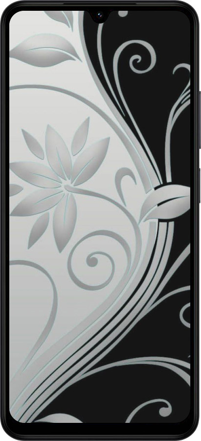 Силіконовий чехол Квіти на чорно-білому фоні для Xiaomi POCO C71 4G - 840u-4146 изображение 