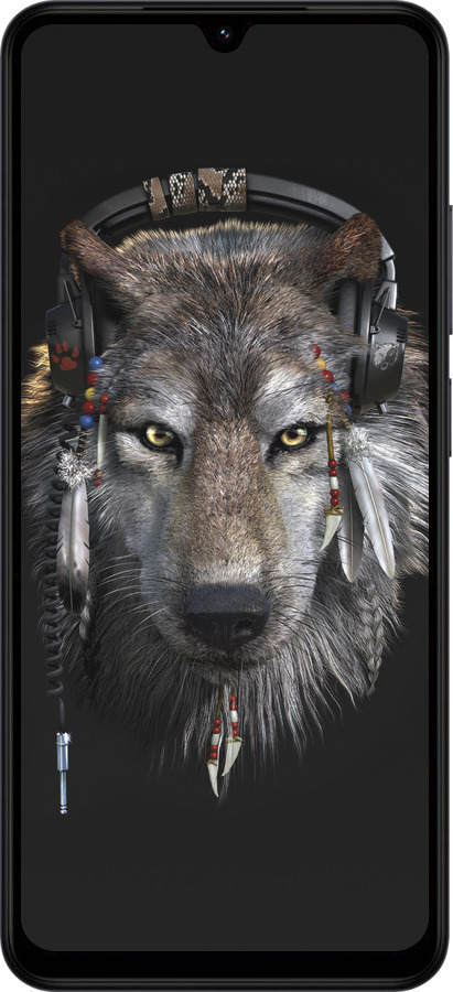 Силіконовий чехол Вовк-меломан для Xiaomi Redmi A5 4G - 875u-3926 изображение 