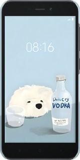 3D пластиковый матовый чехол Пес водка для Xiaomi Redmi Go - 6368m-1667 изображение 