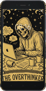 3D пластиковый матовый чехол The Overthinker для Xiaomi Redmi Go - 6774m-1667 изображение 