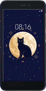 3D пластиковый матовый чехол Cute Cat Celestial/Witchy для Xiaomi Redmi Go - 6787m-1667 изображение 