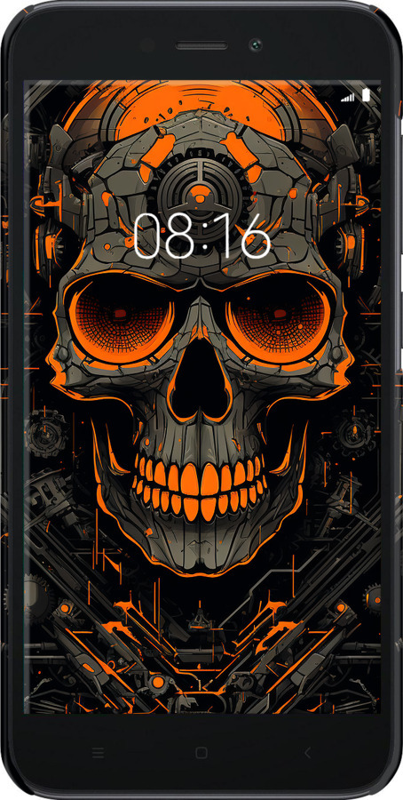 3D пластиковий матовий чехол Череп для Xiaomi Redmi Go - 5952m-1667 изображение 