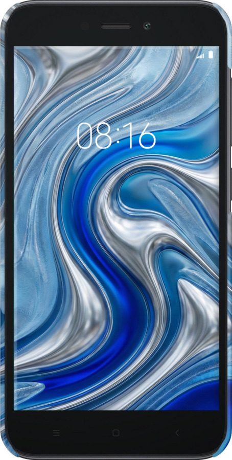 3D пластиковий матовий чехол Liquid Chrome для Xiaomi Redmi Go - 6781m-1667 изображение 