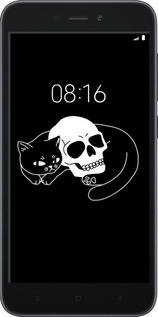 Силіконовий чехол Із зображенням кота та черепа для Xiaomi Redmi Go - 6491u-1667 изображение 