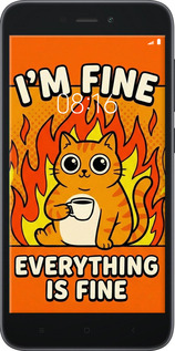 Силиконовый чехол Funny Cat для Xiaomi Redmi Go - 6786u-1667 изображение 