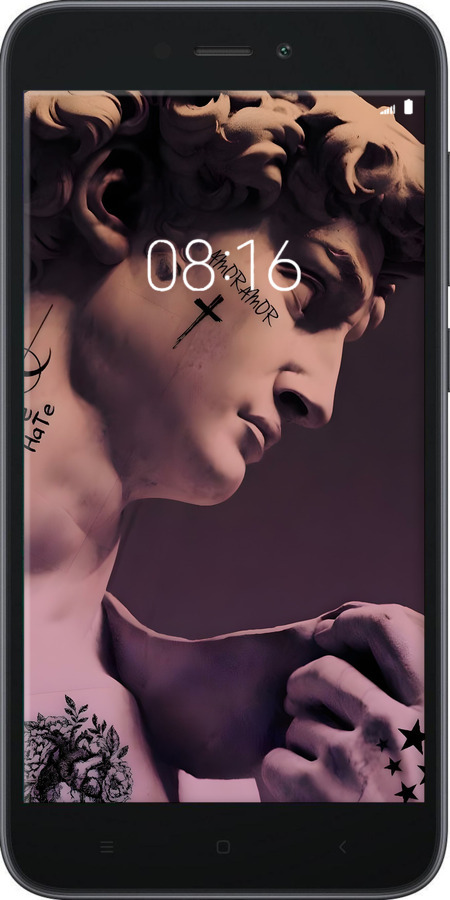Силіконовий чехол Давид для Xiaomi Redmi Go - 6302u-1667 изображение 