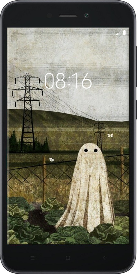 Силиконовый чехол Иллюстрация призрак в капусте для Xiaomi Redmi Go - 6440u-1667 изображение 