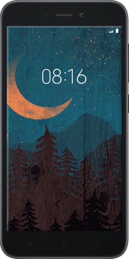 Силиконовый чехол Звездный лес для Xiaomi Redmi Go - 6480u-1667 изображение 