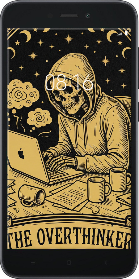 Силиконовый чехол The Overthinker для Xiaomi Redmi Go - 6774u-1667 изображение 