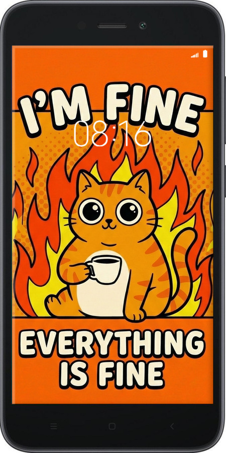 Силиконовый чехол Funny Cat для Xiaomi Redmi Go - 6786u-1667 изображение 