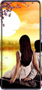 3D пластиковый матовый чехол Sunset для Xiaomi Redmi K30 Pro - 6607m-1899 изображение 