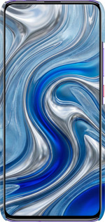 3D пластиковый матовый чехол Liquid Chrome для Xiaomi Redmi K30 Pro - 6781m-1899 изображение 