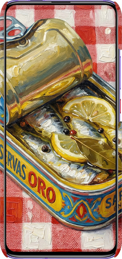 3D пластиковый матовый чехол Vintage Sardine Tin Phone для Xiaomi Redmi K30 Pro - 6772m-1899 изображение 