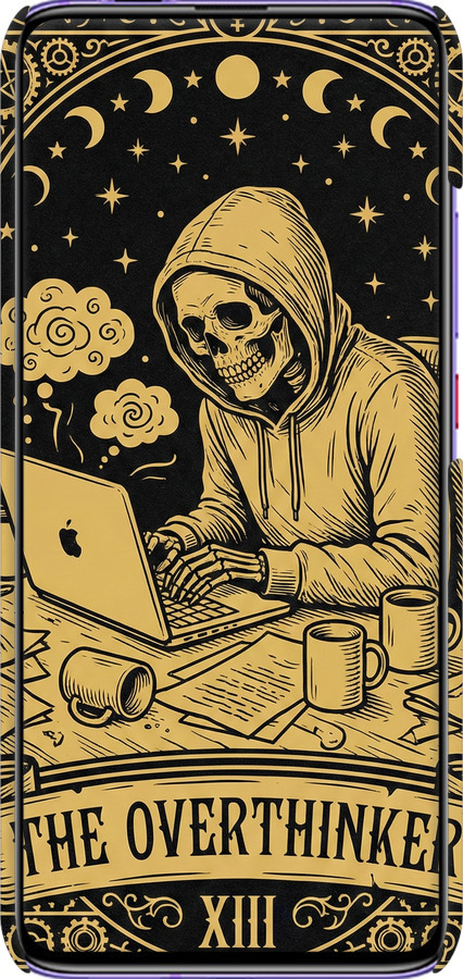 3D пластиковий матовий чехол The Overthinker для Xiaomi Redmi K30 Pro - 6774m-1899 изображение 