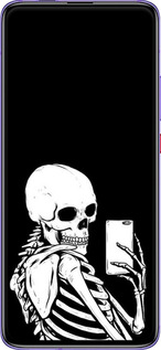 2D пластиковий чехол Скелет робить Selfie для Xiaomi Poco F2 Pro - 6535t-2072 изображение 