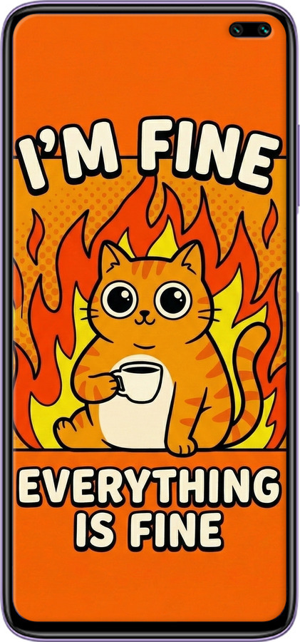 2D пластиковый чехол Funny Cat для Xiaomi Redmi K30 - 6786t-1836 изображение 