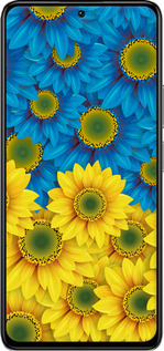 TPU чехол Жёлто-голубые цветы для Xiaomi Redmi K40S - 1048b-2582 изображение 