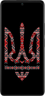 TPU чехол Герб - вышиванка на черном фоне для Xiaomi Redmi K40S - 1196b-2582 изображение 