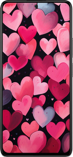 TPU чехол Сердечки 4 для Xiaomi Redmi K40S - 5662b-2582 изображение 