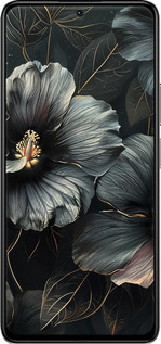 TPU чехол Черные цветы для Xiaomi Redmi K40S - 6031b-2582 изображение 
