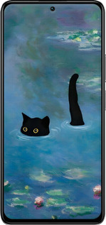 TPU чехол С изображением кота и водяной лилии Monet для Xiaomi Redmi K40S - 6519b-2582 изображение 