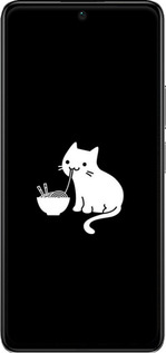 TPU чехол С милым котом на черном фоне для Xiaomi Redmi K40S - 6528b-2582 изображение 
