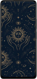 TPU чехол Celestial Harmony: Sun & Moon Gold Mystic Pattern для Xiaomi Redmi K40S - 6778b-2582 изображение 