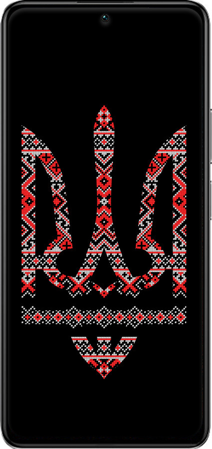 TPU чехол Герб - вышиванка на черном фоне для Xiaomi Redmi K40S - 1196b-2582 изображение 
