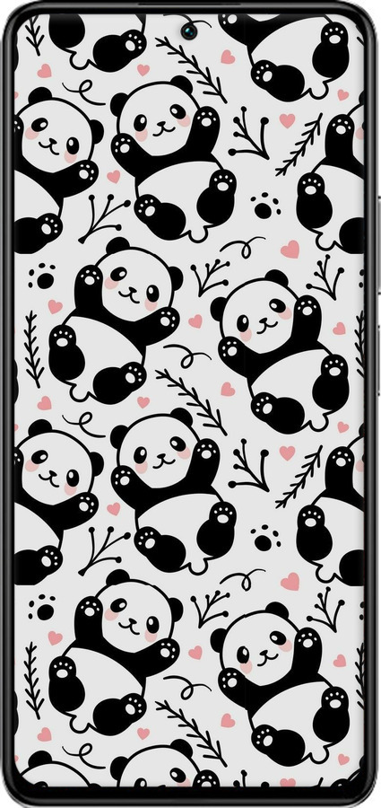 TPU чехол Панды для Xiaomi Redmi K40S - 4318b-2582 изображение 