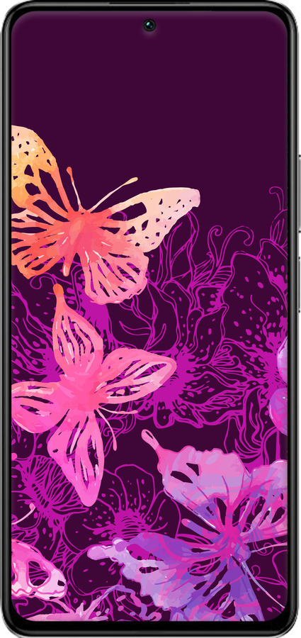 TPU чехол Бабочки v2 для Xiaomi Redmi K40S - 5475b-2582 изображение 